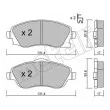 Jeu de 4 plaquettes de frein avant METELLI 22-0340-0 - Visuel 2