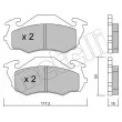 Jeu de 4 plaquettes de frein avant METELLI 22-0412-0 - Visuel 2