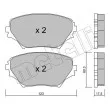 Jeu de 4 plaquettes de frein avant METELLI 22-0430-0 - Visuel 1