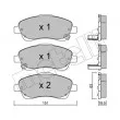 Jeu de 4 plaquettes de frein avant METELLI 22-0450-0 - Visuel 2