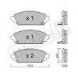 Jeu de 4 plaquettes de frein avant METELLI 22-0463-0 - Visuel 2