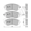 Jeu de 4 plaquettes de frein avant METELLI 22-0500-0 - Visuel 1