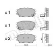 Jeu de 4 plaquettes de frein avant METELLI 22-0502-0 - Visuel 2