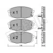 Jeu de 4 plaquettes de frein avant METELLI 22-0513-0 - Visuel 2