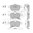 Jeu de 4 plaquettes de frein avant METELLI 22-0539-0 - Visuel 2