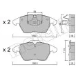 Jeu de 4 plaquettes de frein avant METELLI 22-0548-1 - Visuel 2