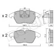 Jeu de 4 plaquettes de frein avant METELLI 22-0548-2 - Visuel 2