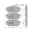 Jeu de 4 plaquettes de frein avant METELLI 22-0577-0 - Visuel 1