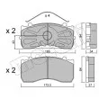 Jeu de 4 plaquettes de frein avant METELLI 22-0583-1 - Visuel 1