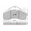 Jeu de 4 plaquettes de frein avant METELLI 22-0585-0 - Visuel 1