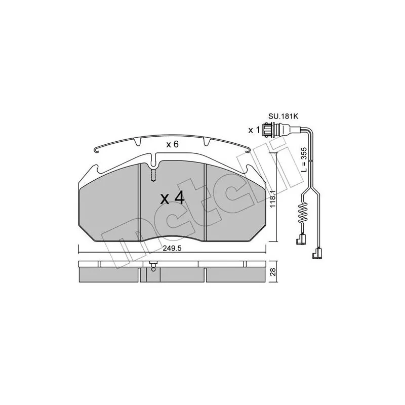 Jeu de 4 plaquettes de frein avant METELLI 22-0586-4K