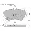 Jeu de 4 plaquettes de frein avant METELLI 22-0601-0 - Visuel 2