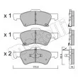 Jeu de 4 plaquettes de frein avant METELLI 22-0623-0 - Visuel 1