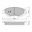 Jeu de 4 plaquettes de frein avant METELLI 22-0637-0 - Visuel 2