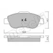 Jeu de 4 plaquettes de frein avant METELLI 22-0638-0 - Visuel 1