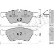 Jeu de 4 plaquettes de frein avant METELLI 22-0670-0 - Visuel 2