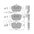 Jeu de 4 plaquettes de frein avant METELLI 22-0675-1 - Visuel 2