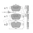 Jeu de 4 plaquettes de frein avant METELLI 22-0675-2 - Visuel 1