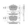 Jeu de 4 plaquettes de frein avant METELLI 22-0675-5K - Visuel 1