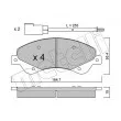 Jeu de 4 plaquettes de frein avant METELLI 22-0679-0 - Visuel 2