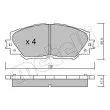 Jeu de 4 plaquettes de frein avant METELLI 22-0747-0 - Visuel 1