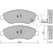 Jeu de 4 plaquettes de frein avant METELLI 22-0777-0 - Visuel 1