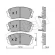 Jeu de 4 plaquettes de frein avant METELLI 22-0783-0 - Visuel 2