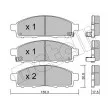 Jeu de 4 plaquettes de frein avant METELLI 22-0791-1 - Visuel 1