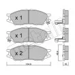 Jeu de 4 plaquettes de frein avant METELLI 22-0810-0 - Visuel 1