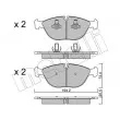 Jeu de 4 plaquettes de frein avant METELLI 22-0828-0 - Visuel 2