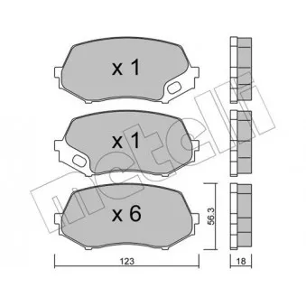 Jeu de 4 plaquettes de frein avant METELLI 22-0874-0