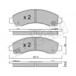 Jeu de 4 plaquettes de frein avant METELLI 22-0888-0 - Visuel 2