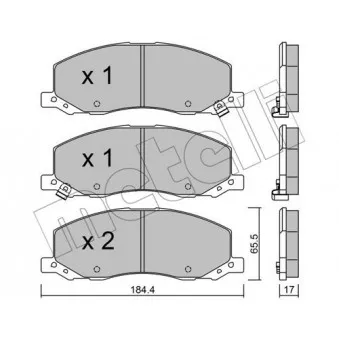 Jeu de 4 plaquettes de frein avant METELLI 22-0923-0