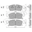 Jeu de 4 plaquettes de frein avant METELLI 22-0927-0 - Visuel 2