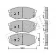 Jeu de 4 plaquettes de frein avant METELLI 22-0942-0 - Visuel 1