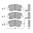 Jeu de 4 plaquettes de frein avant METELLI 22-0943-0 - Visuel 1