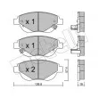 Jeu de 4 plaquettes de frein avant METELLI 22-0948-1 - Visuel 2