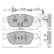 Jeu de 4 plaquettes de frein avant METELLI 22-0953-0K - Visuel 1