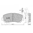 Jeu de 4 plaquettes de frein avant METELLI 22-0969-0 - Visuel 2
