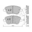 Jeu de 4 plaquettes de frein avant METELLI 22-0976-0 - Visuel 1