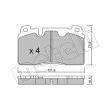 Jeu de 4 plaquettes de frein avant METELLI 22-0979-0 - Visuel 2