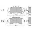 Jeu de 4 plaquettes de frein avant METELLI 22-0983-0 - Visuel 2