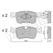 Jeu de 4 plaquettes de frein avant METELLI 22-0984-0 - Visuel 1