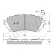 Jeu de 4 plaquettes de frein avant METELLI 22-0994-0 - Visuel 2