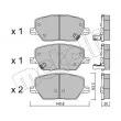 Jeu de 4 plaquettes de frein avant METELLI 22-1001-0 - Visuel 1