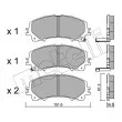 Jeu de 4 plaquettes de frein avant METELLI 22-1082-0 - Visuel 1