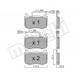 Jeu de 4 plaquettes de frein avant METELLI 22-1099-0 - Visuel 1
