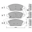Jeu de 4 plaquettes de frein avant METELLI 22-1113-0 - Visuel 2