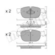 Jeu de 4 plaquettes de frein avant METELLI 22-1120-0 - Visuel 2