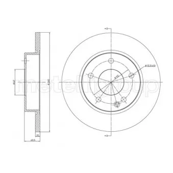 Jeu de 2 disques de frein avant METELLI 23-0470C
